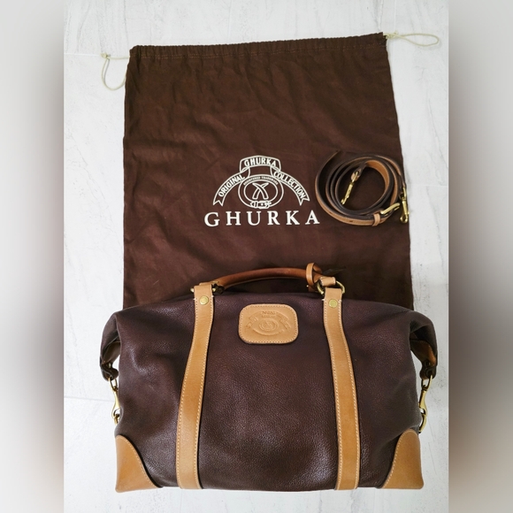 EUC Ghurka Mini Cav 585 Brown Leather Bag - Picture 1 of 16